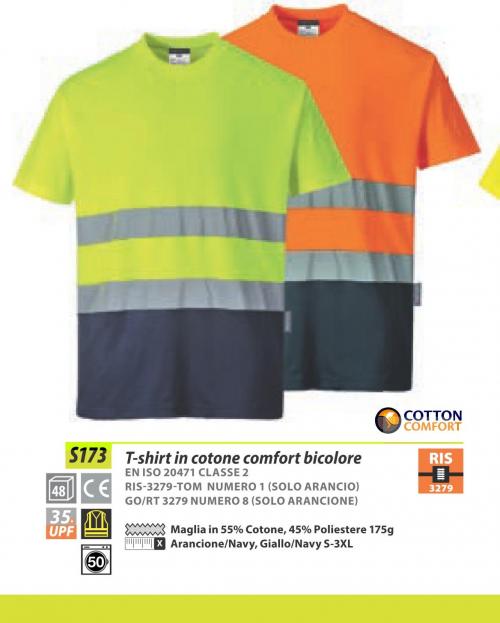 T-SHIRT IN COTONE CONFORT BICOLORE